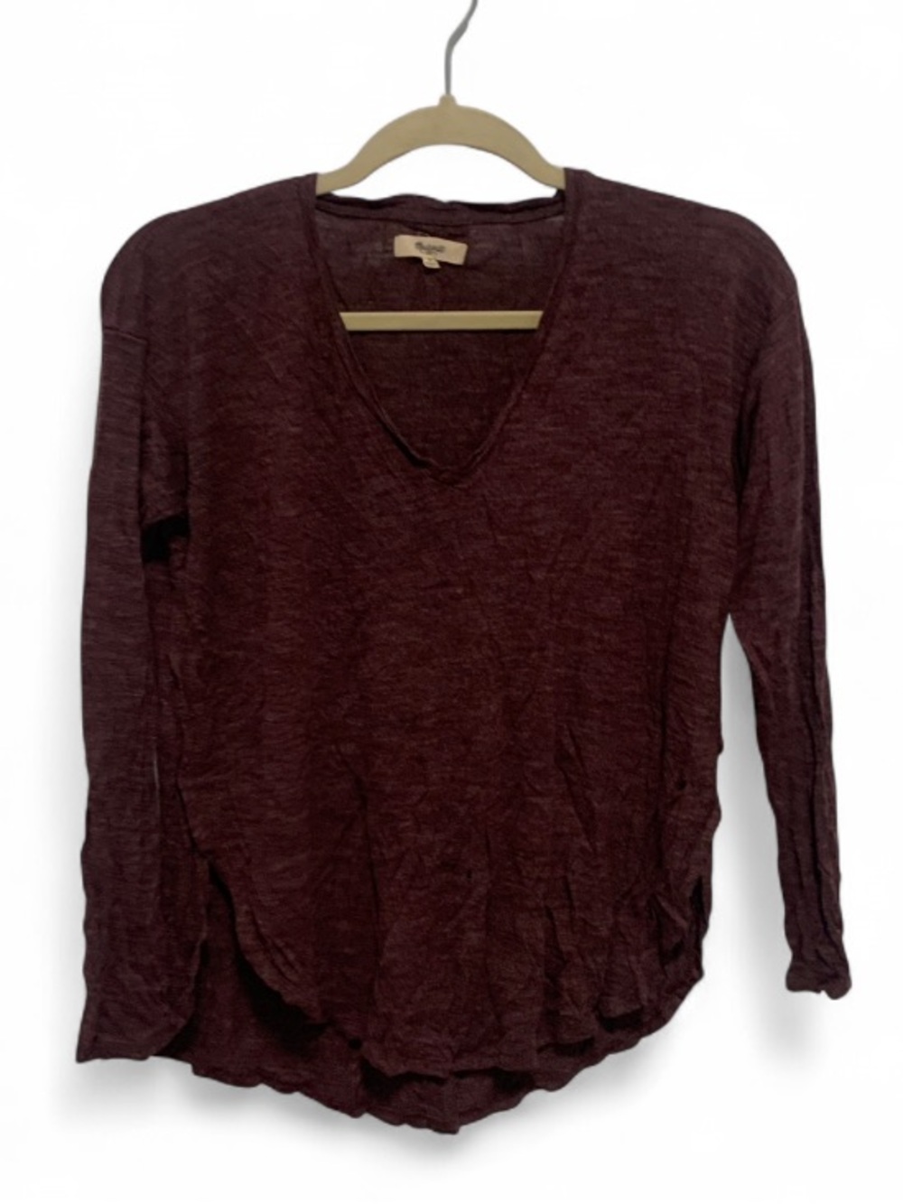 Madewell Anthem Dark Purple Long Sleeve Shirt